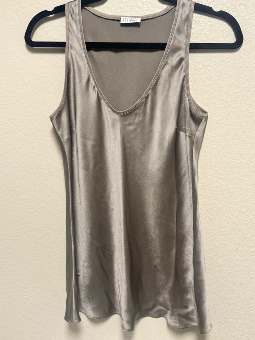 Brunello Cucinelli silk tank too